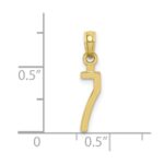 10K Number 7 Block Charm - Image 3