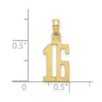 10K Number 16 Pendant - Image 3