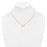 10kY & White Rhodium Heart with Infinity Symbol Necklace - Image 4