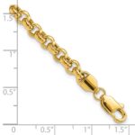 10k 7.5in 5mm Polished Fancy Rolo Link Bracelet - Image 3