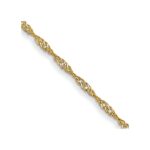 14K Carded 1mm Singapore with Spring Ring Clasp Chain