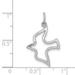 10K White Gold Dove Charm - Image 3