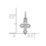 10K White Gold Passion Cross Charm - Image 3