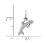10k White Gold Dolphin Charm - Image 2