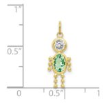10k August Boy Birthstone Charm - Image 3