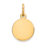 10K Plain .018 Gauge 9.5x9.5mm Circular Engravable Disc Charm