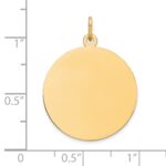 10K Plain .018 Gauge 21.25x21.25mm Circular Engravable Disc Charm - Image 2