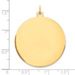10K Plain .018 Gauge 31.75x31.75mm Circular Engravable Disc Charm - Image 2
