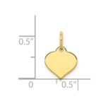 10k Plain .018 Gauge 9.6x8.4mm Heart Disc Charm - Image 2
