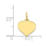 10k Plain .013 Gauge 12x10.5mm Heart Disc Charm - Image 2