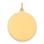 10K Plain .013 Gauge 20.7x20.7mm Circular Engravable Disc Charm