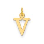 10ky Cutout Letter V Initial Charm