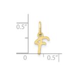 10KY Upper case Letter F Initial Charm - Image 4