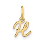 10KY Upper case Letter H Initial Charm
