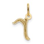 10k Yellow Gold Letter r Initial Charm - Image 3