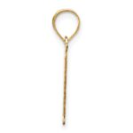 10K Polished Etched Letter L Initial Pendant - Image 2