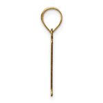 10K Polished Etched Letter P Initial Pendant - Image 2