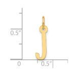 10k Large Slanted Block Initial J Charm - Image 4