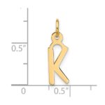 10k Large Slanted Block Initial K Charm - Image 4
