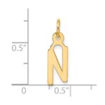 10k Large Slanted Block Initial N Charm - Image 4