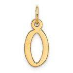 10k Large Slanted Block Initial O Charm - Image 3