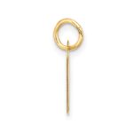 10k Large Slanted Block Initial W Charm - Image 2