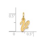 10k Small Script Initial V Charm - Image 4