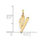 10k Small Script Initial Y Charm - Image 4