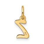 10k Small Script Initial Z Charm - Image 3