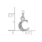 10KW Diamond Initial C Pendant - Image 2