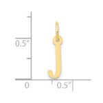 10k Small Slanted Block Initial J Charm - Image 3