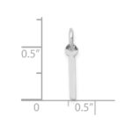 10k White Gold Small Slanted Block Initial I Char - Image 2