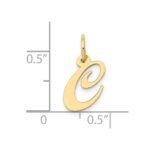 10K Small Fancy Script Initial C Charm - Image 3