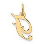 10K Small Fancy Script Initial F Charm - Image 4
