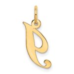 10K Small Fancy Script Initial I Charm - Image 4
