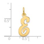 10K Medium Script Letter E Initial Charm - Image 4