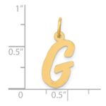 10K Medium Script Letter G Initial Charm - Image 4