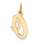 10K Medium Script Letter O Initial Charm - Image 3