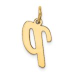 10K Medium Script Letter P Initial Charm - Image 3