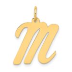 10k Large Script Letter M Initial Charm