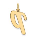 10k Large Script Letter P Initial Charm - Image 3