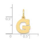 10k Small Block Initial G Charm - Image 3