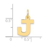 10k Small Block Initial J Charm - Image 3