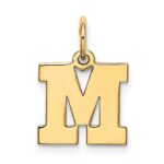 10k Small Block Initial M Charm - Image 4