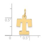 10k Small Block Initial T Charm - Image 3