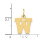10k Small Block Initial W Charm - Image 3