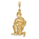 10k Satin Aquarius Zodiac Charm - Image 4
