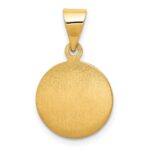 18k Polished and Satin Solid Guardian Angel Medal Pendant - Image 4