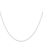 14K White Gold Carded .42mm Curb with Spring Ring Clasp Chain - Image 2