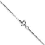 14K White Gold Carded .42mm Curb with Spring Ring Clasp Chain - Image 3